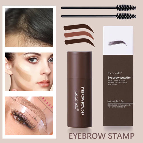 6 - Colour Eyebrow Powder Kit with Stamp and Stencil